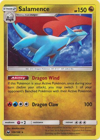 Salamence (106/168) (Cosmos Holo) [Sun & Moon: Celestial Storm] | Jomio and Rueliete's Cards and Comics