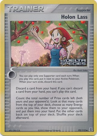 Holon Lass (92/113) (Stamped) [EX: Delta Species] | Jomio and Rueliete's Cards and Comics