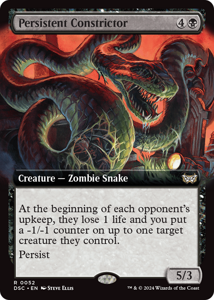 Persistent Constrictor (Extended Art) [Duskmourn: House of Horror Commander] | Jomio and Rueliete's Cards and Comics