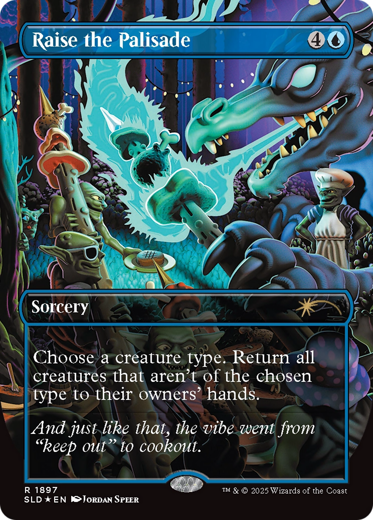 Raise the Palisade (Double Rainbow Foil) [Secret Lair Drop Series] | Jomio and Rueliete's Cards and Comics