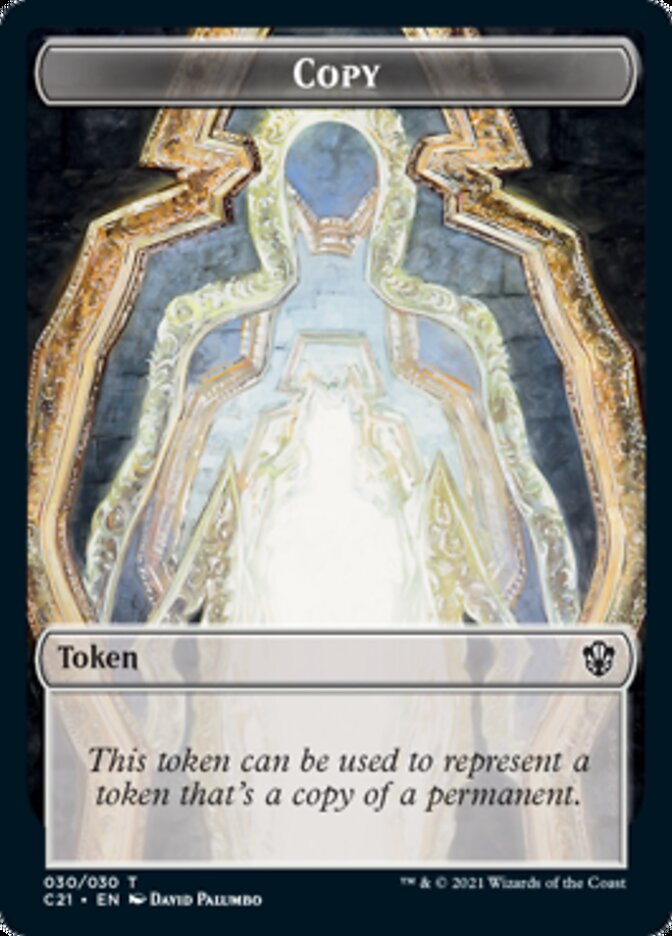 Copy // Fractal Double-Sided Token [Commander 2021 Tokens] | Jomio and Rueliete's Cards and Comics