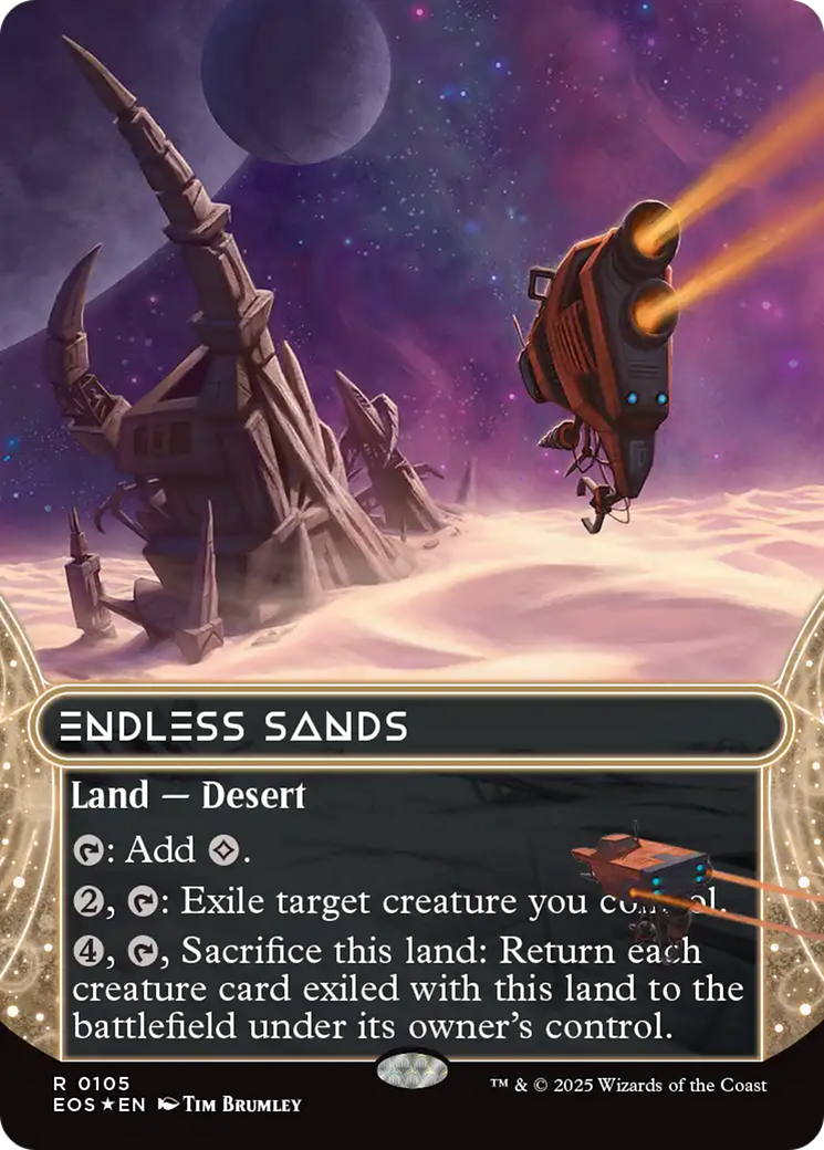 Endless Sands (0105) (Borderless) (Galaxy Foil) [Edge of Eternities: Stellar Sights] | Jomio and Rueliete's Cards and Comics
