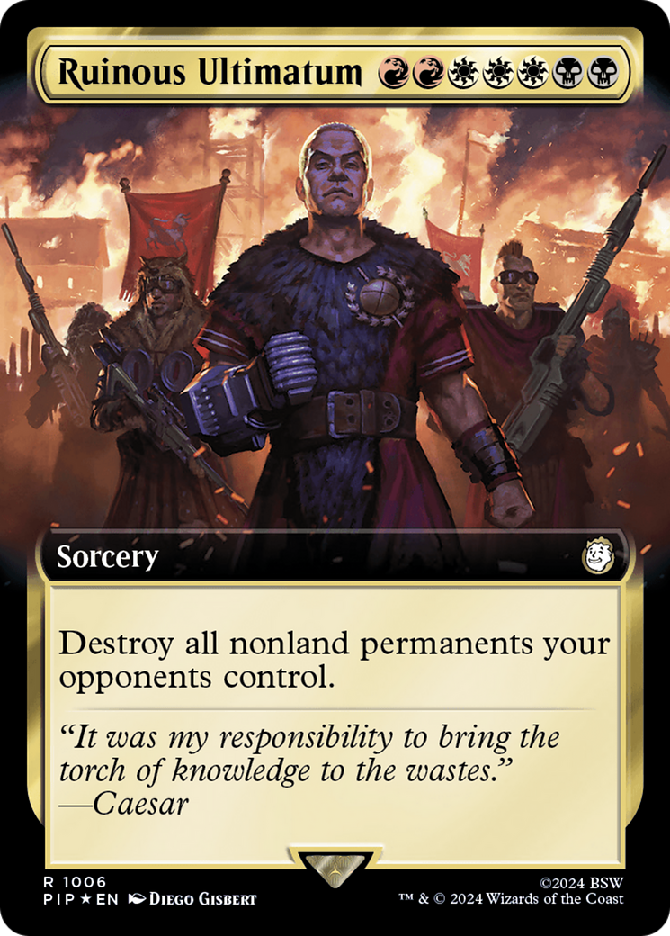 Ruinous Ultimatum (Extended Art) (Surge Foil) [Fallout] | Jomio and Rueliete's Cards and Comics