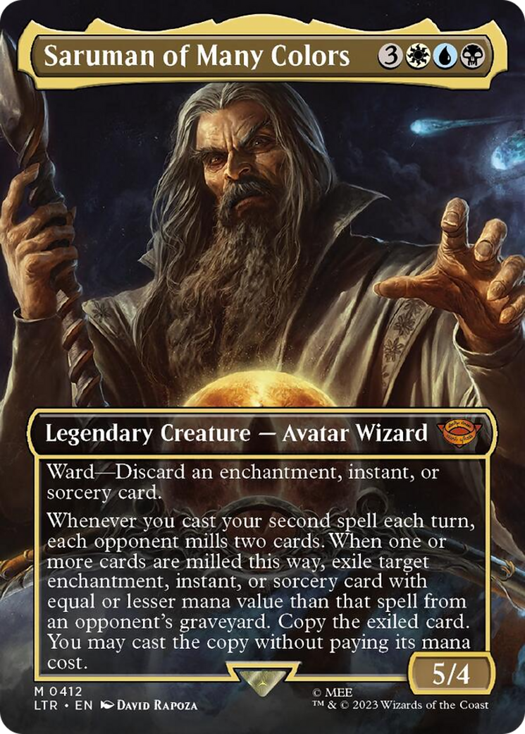 Saruman of Many Colors (Borderless Alternate Art) [The Lord of the Rings: Tales of Middle-Earth] | Jomio and Rueliete's Cards and Comics