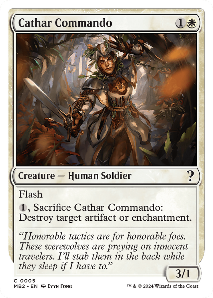 Cathar Commando (White Border) [Mystery Booster 2] | Jomio and Rueliete's Cards and Comics