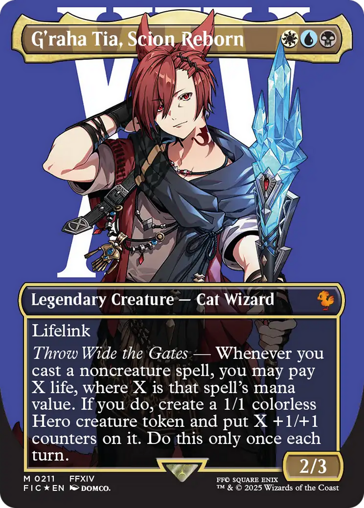 G'raha Tia, Scion Reborn (Borderless) (Surge Foil) [FINAL FANTASY Commander] | Jomio and Rueliete's Cards and Comics