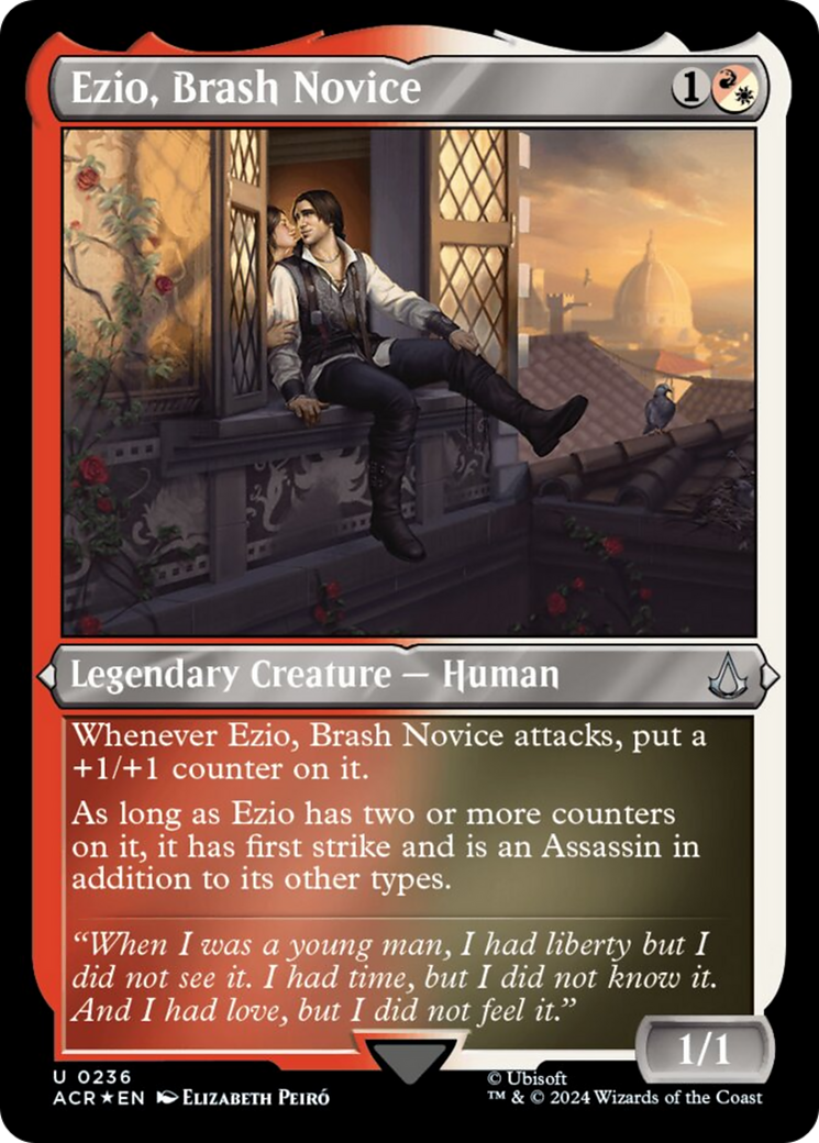 Ezio, Brash Novice (Foil Etched) [Assassin's Creed] | Jomio and Rueliete's Cards and Comics