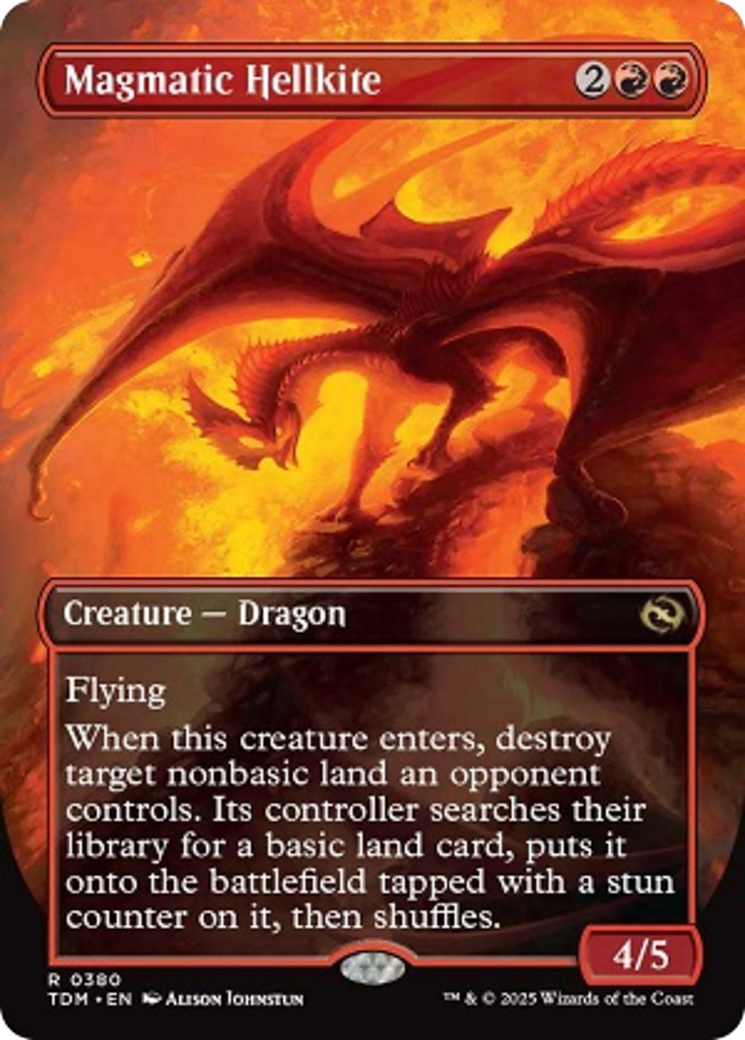 Magmatic Hellkite (Borderless) [Tarkir: Dragonstorm] | Jomio and Rueliete's Cards and Comics