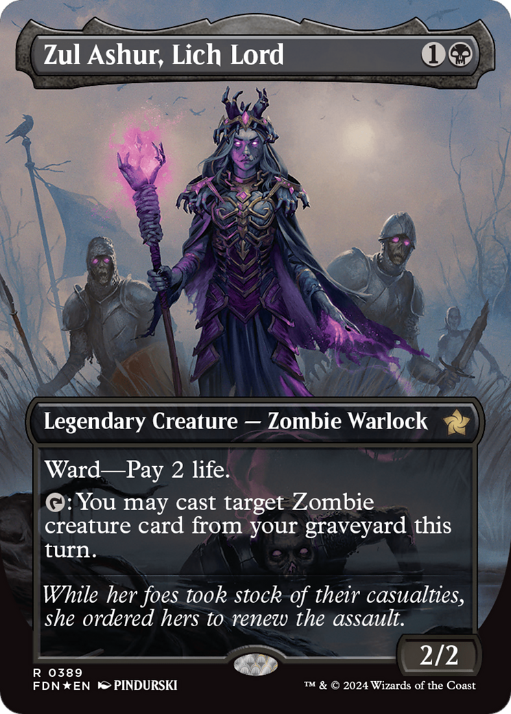Zul Ashur, Lich Lord (Borderless) (Mana Foil) [Foundations] | Jomio and Rueliete's Cards and Comics
