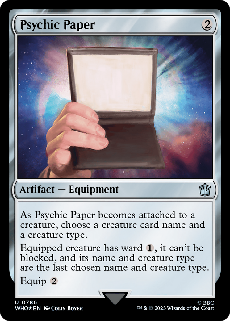 Psychic Paper (Surge Foil) [Doctor Who] | Jomio and Rueliete's Cards and Comics