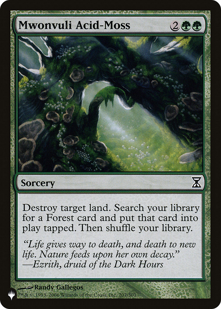 Mwonvuli Acid-Moss [The List] | Jomio and Rueliete's Cards and Comics
