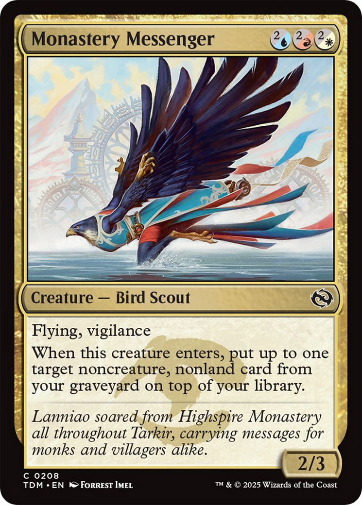Monastery Messenger [Tarkir: Dragonstorm] | Jomio and Rueliete's Cards and Comics