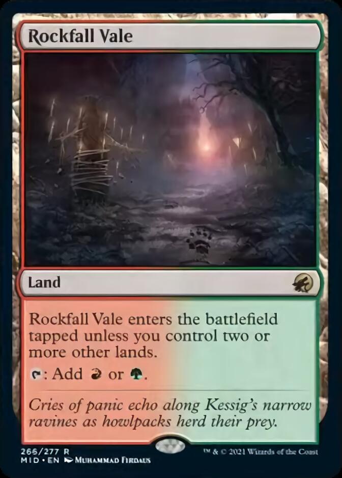 Rockfall Vale [Innistrad: Midnight Hunt] | Jomio and Rueliete's Cards and Comics