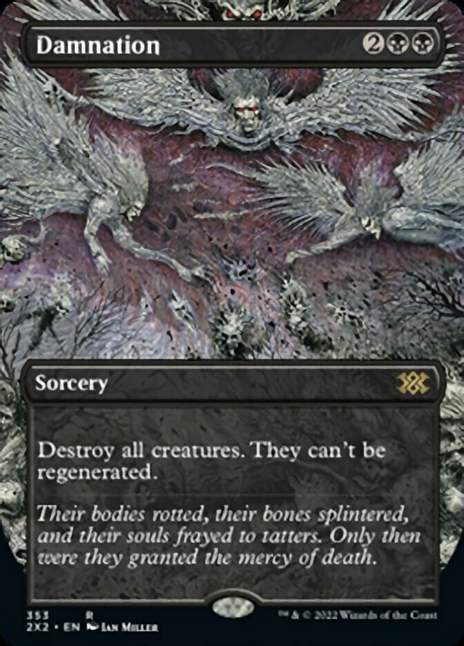 Damnation (Borderless Alternate Art) [Double Masters 2022] | Jomio and Rueliete's Cards and Comics