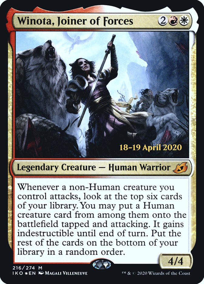 Winota, Joiner of Forces [Ikoria: Lair of Behemoths Prerelease Promos] | Jomio and Rueliete's Cards and Comics