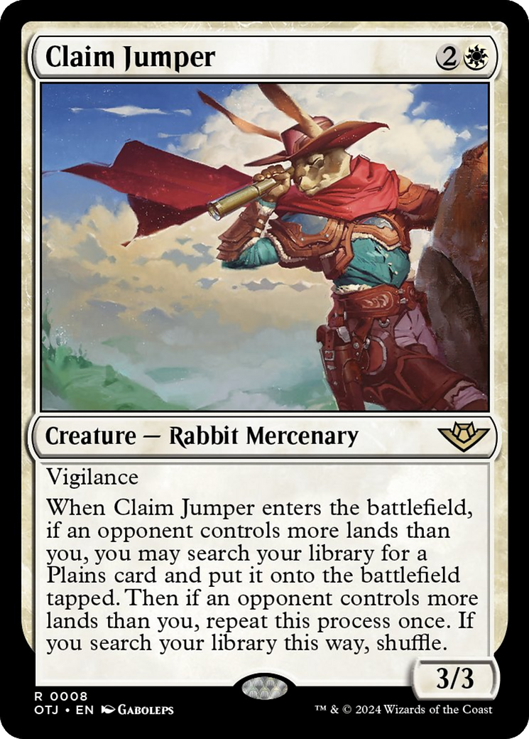 Claim Jumper [Outlaws of Thunder Junction] | Jomio and Rueliete's Cards and Comics