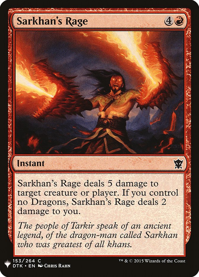 Sarkhan's Rage [Mystery Booster] | Jomio and Rueliete's Cards and Comics
