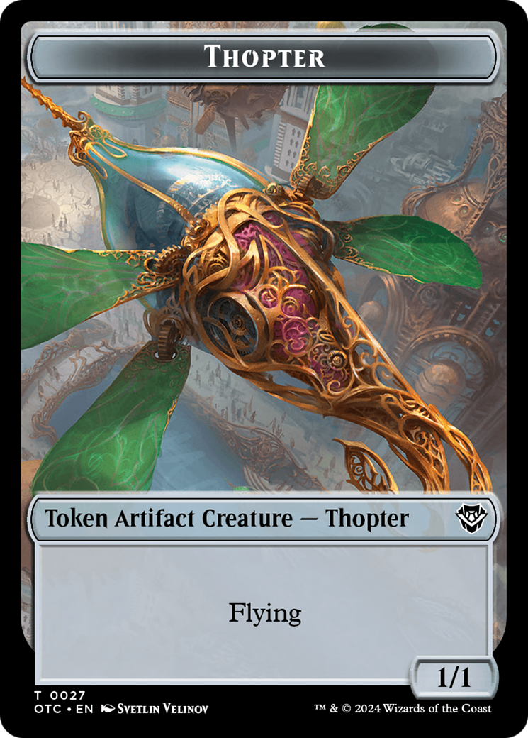 Thopter // Treasure Double-Sided Token [Outlaws of Thunder Junction Commander Tokens] | Jomio and Rueliete's Cards and Comics