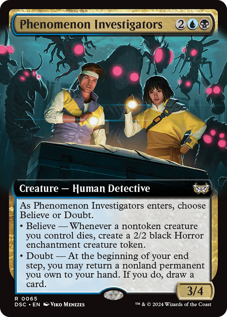 Phenomenon Investigators (Extended Art) [Duskmourn: House of Horror Commander] | Jomio and Rueliete's Cards and Comics