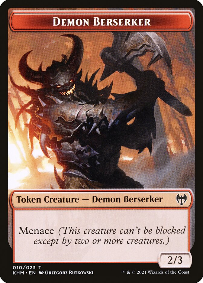 Treasure // Demon Berserker Double-Sided Token [Kaldheim Tokens] | Jomio and Rueliete's Cards and Comics