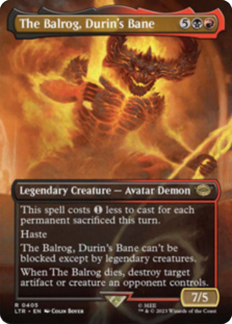 The Balrog, Durin's Bane (Borderless Alternate Art) [The Lord of the Rings: Tales of Middle-Earth] | Jomio and Rueliete's Cards and Comics