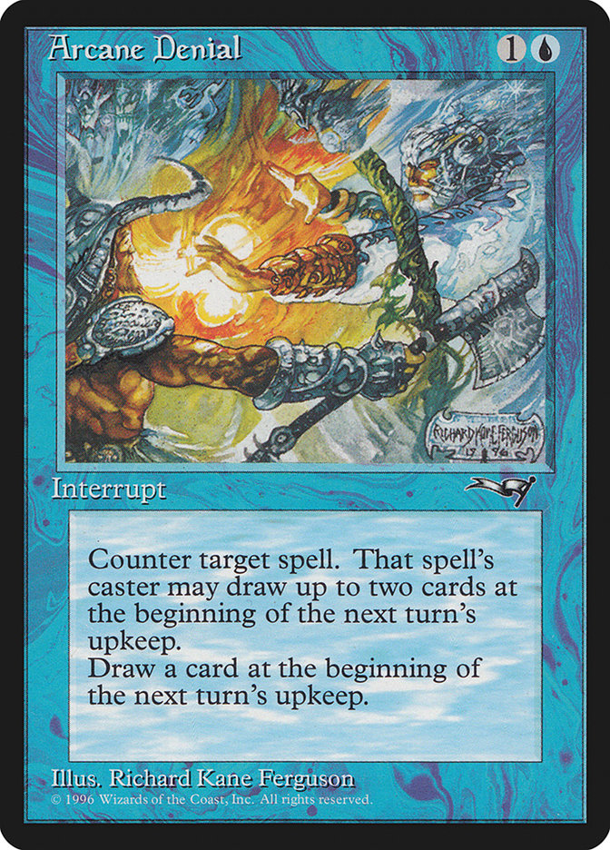 Arcane Denial (Holding Axe) [Alliances] | Jomio and Rueliete's Cards and Comics