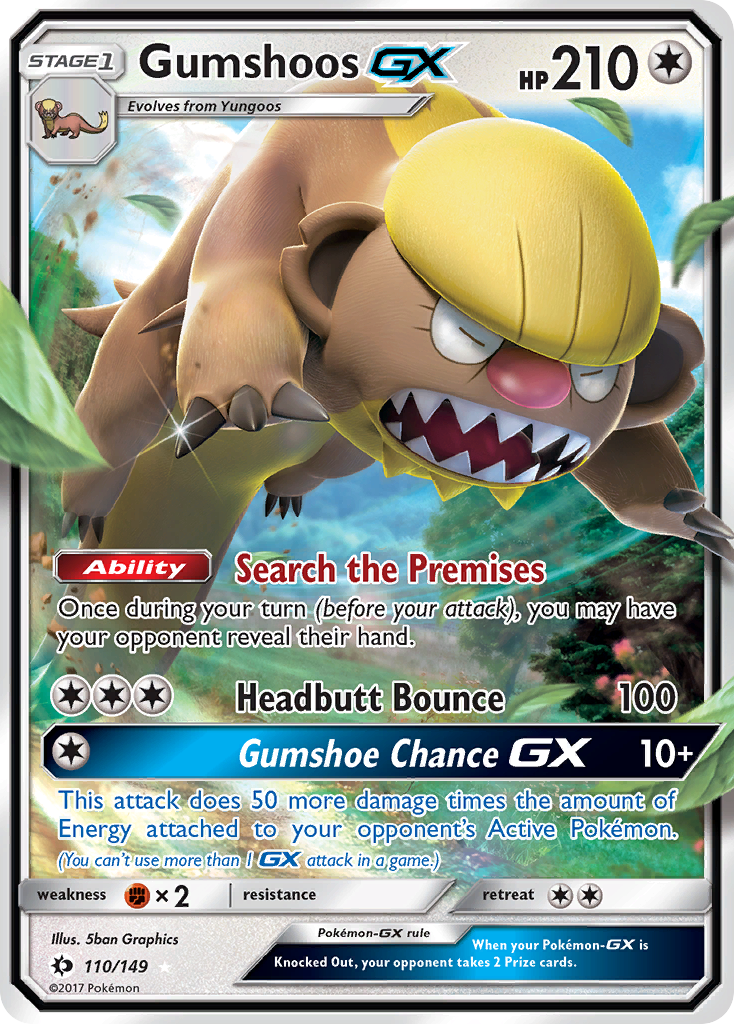 Gumshoos GX (110/149) [Sun & Moon: Base Set] | Jomio and Rueliete's Cards and Comics