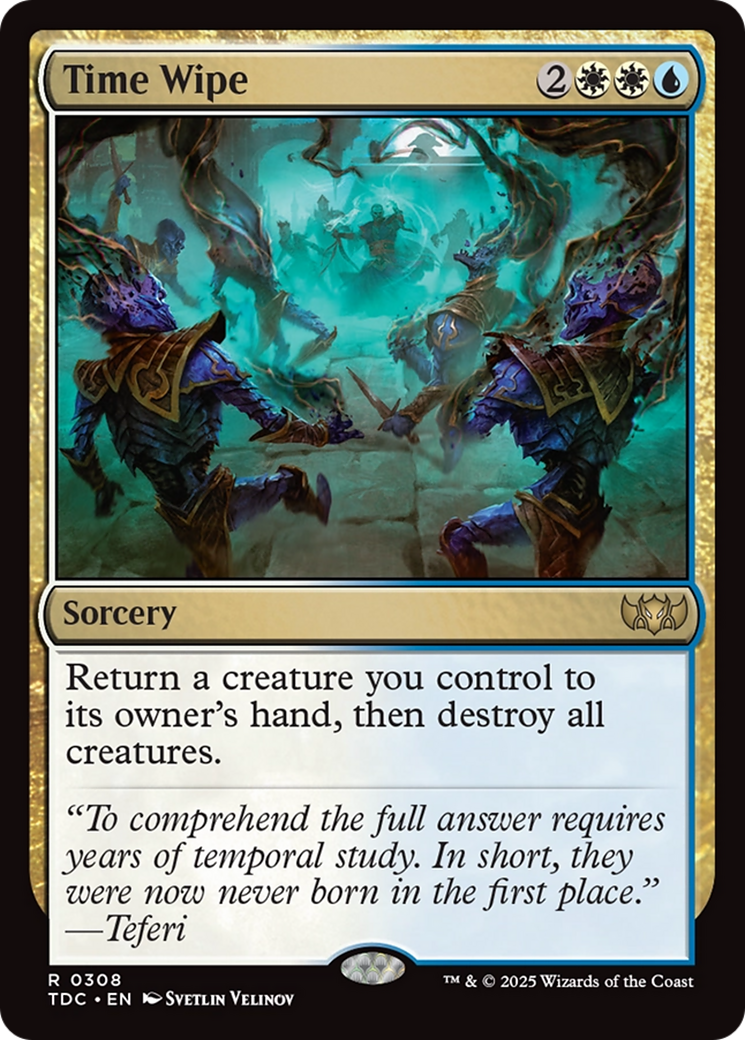 Time Wipe [Tarkir: Dragonstorm Commander] | Jomio and Rueliete's Cards and Comics