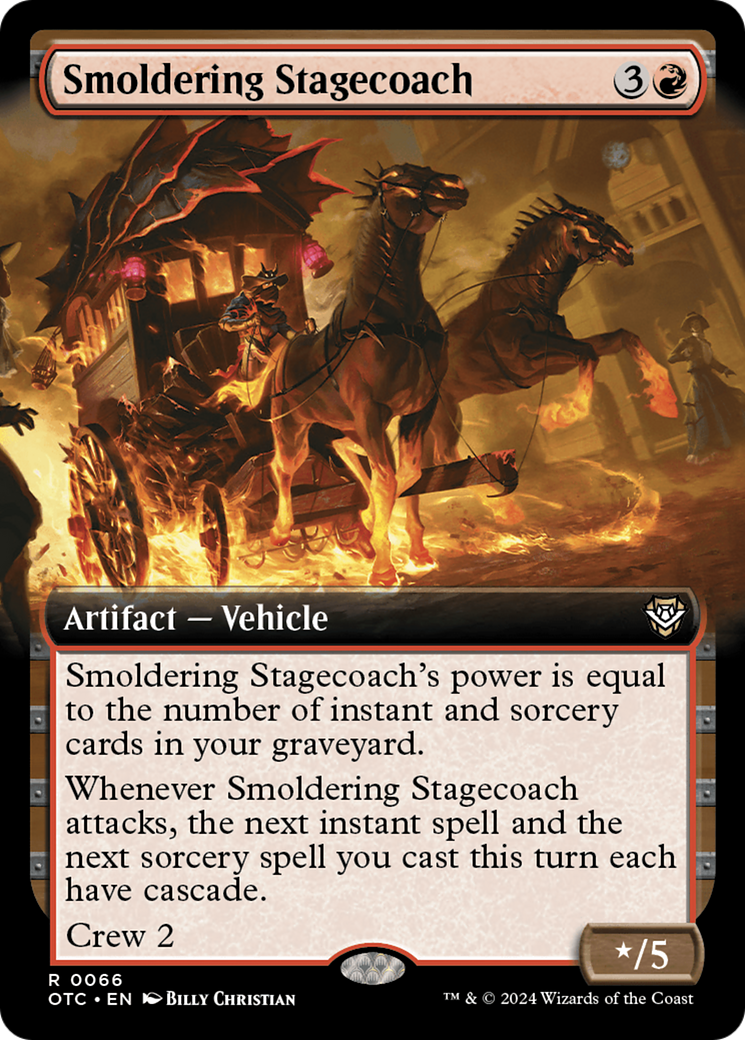 Smoldering Stagecoach (Extended Art) [Outlaws of Thunder Junction Commander] | Jomio and Rueliete's Cards and Comics
