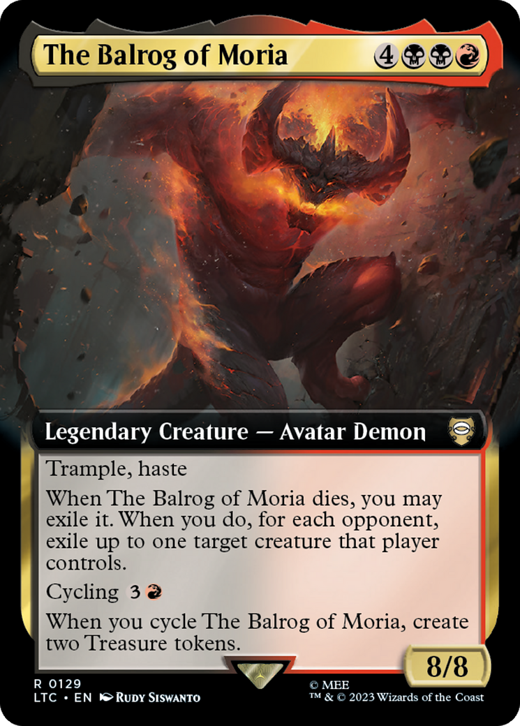 The Balrog of Moria (Extended Art) [The Lord of the Rings: Tales of Middle-Earth Commander] | Jomio and Rueliete's Cards and Comics