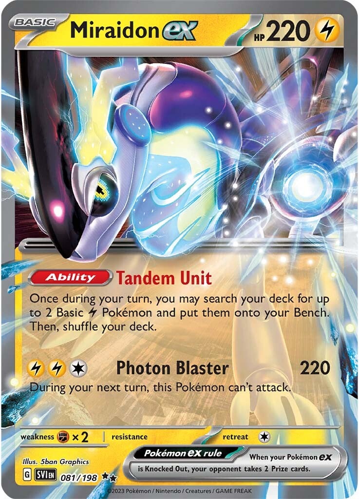 Miraidon ex (081/198) [Scarlet & Violet: Base Set] | Jomio and Rueliete's Cards and Comics
