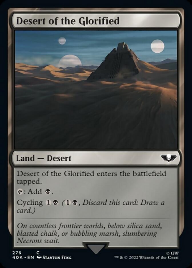 Desert of the Glorified (Surge Foil) [Warhammer 40,000] | Jomio and Rueliete's Cards and Comics