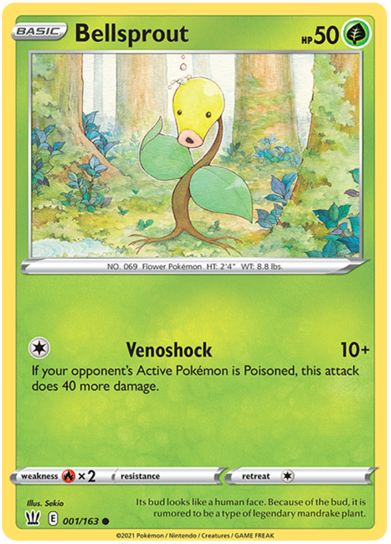 Bellsprout (001/163) [Sword & Shield: Battle Styles] | Jomio and Rueliete's Cards and Comics