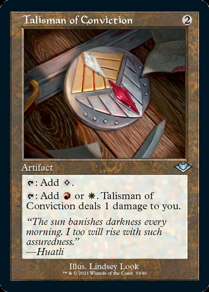 Talisman of Conviction (Retro Foil Etched) [Modern Horizons] | Jomio and Rueliete's Cards and Comics