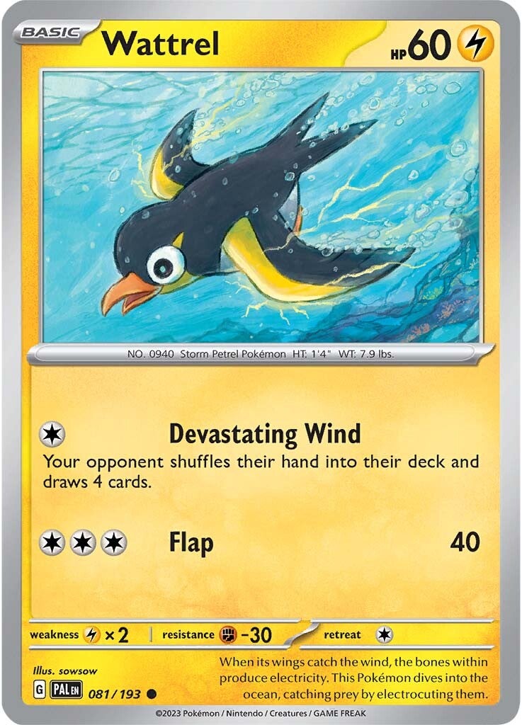 Wattrel (081/193) [Scarlet & Violet: Paldea Evolved] | Jomio and Rueliete's Cards and Comics