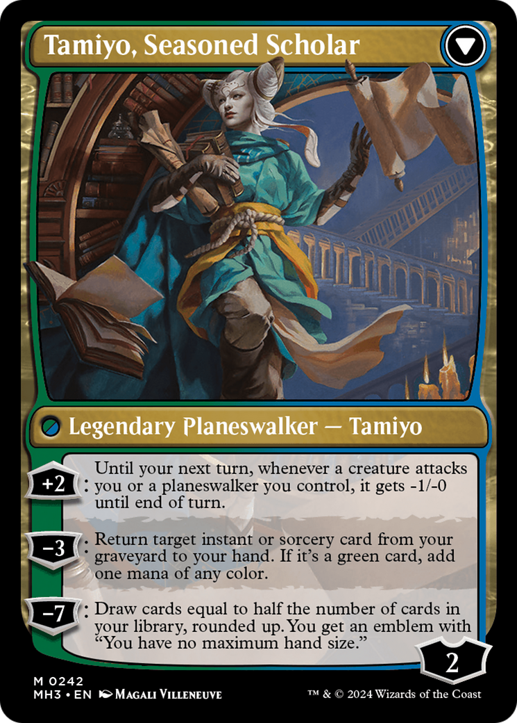 Tamiyo, Inquisitive Student // Tamiyo, Seasoned Scholar [Modern Horizons 3] | Jomio and Rueliete's Cards and Comics