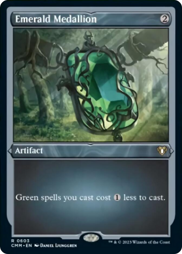Emerald Medallion (Foil Etched) [Commander Masters] | Jomio and Rueliete's Cards and Comics