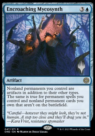 Encroaching Mycosynth (Promo Pack) [Phyrexia: All Will Be One Promos] | Jomio and Rueliete's Cards and Comics