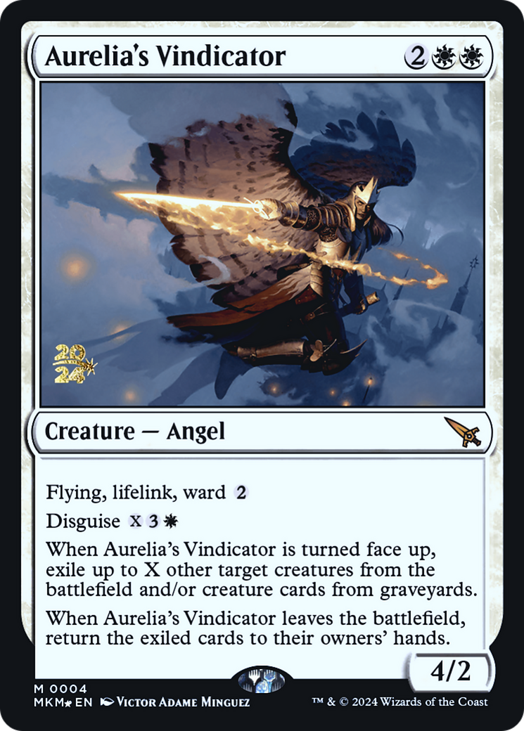 Aurelia's Vindicator [Murders at Karlov Manor Prerelease Promos] | Jomio and Rueliete's Cards and Comics