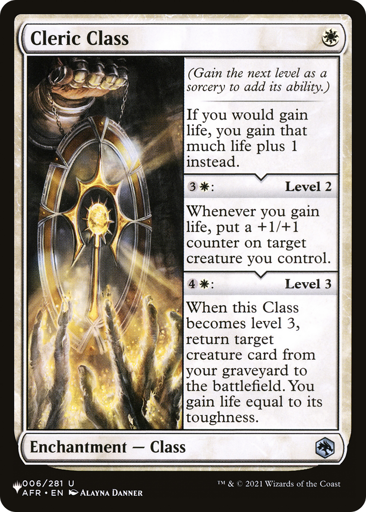 Cleric Class [The List] | Jomio and Rueliete's Cards and Comics