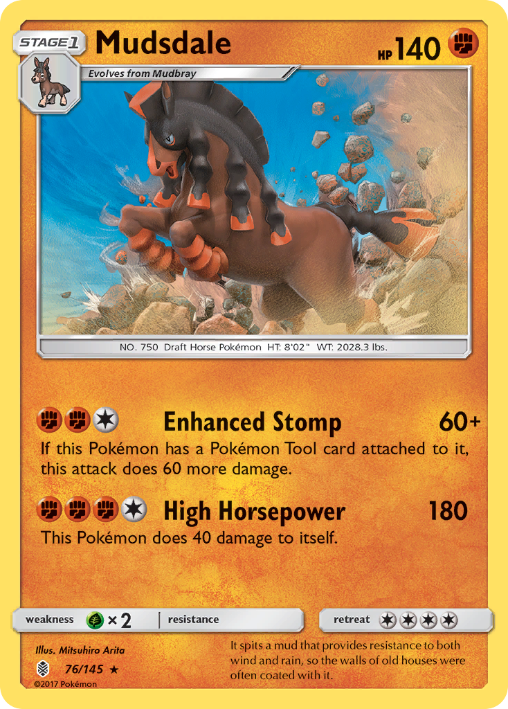 Mudsdale (76/145) [Sun & Moon: Guardians Rising] | Jomio and Rueliete's Cards and Comics