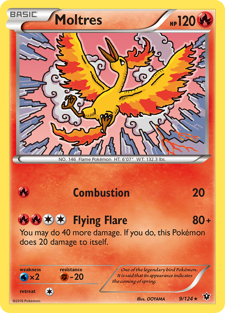Moltres (9/124) [XY: Fates Collide] | Jomio and Rueliete's Cards and Comics