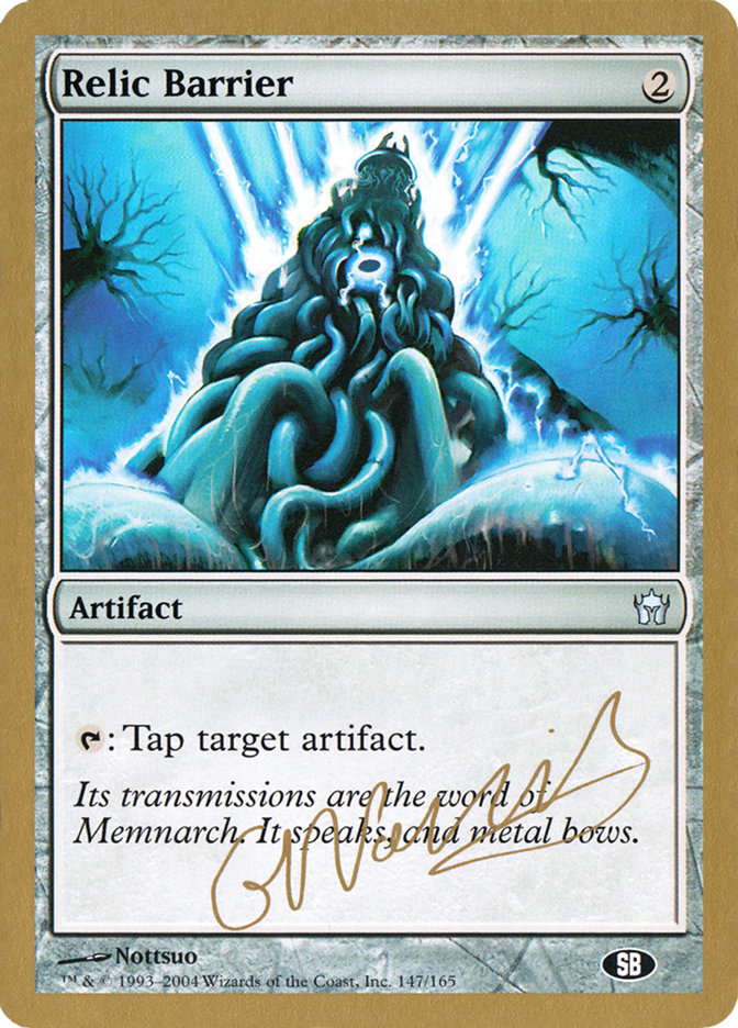 Relic Barrier (Gabriel Nassif) (SB) [World Championship Decks 2004] | Jomio and Rueliete's Cards and Comics