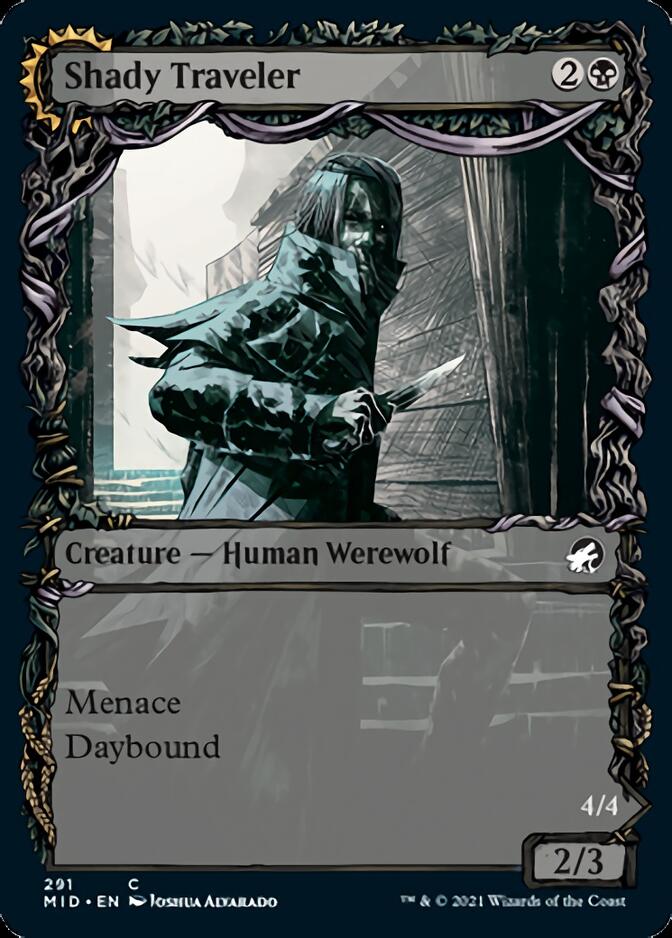 Shady Traveler // Stalking Predator (Showcase Equinox) [Innistrad: Midnight Hunt] | Jomio and Rueliete's Cards and Comics