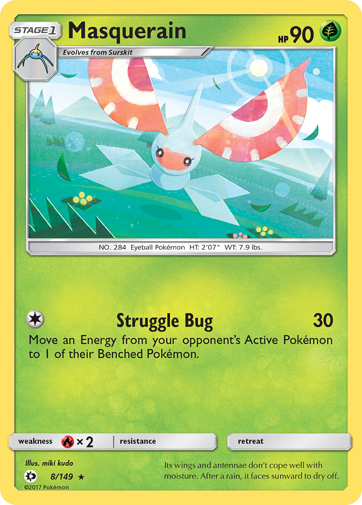 Masquerain (8/149) [Sun & Moon: Base Set] | Jomio and Rueliete's Cards and Comics