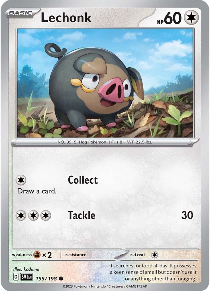Lechonk (155/198) [Scarlet & Violet: Base Set] | Jomio and Rueliete's Cards and Comics