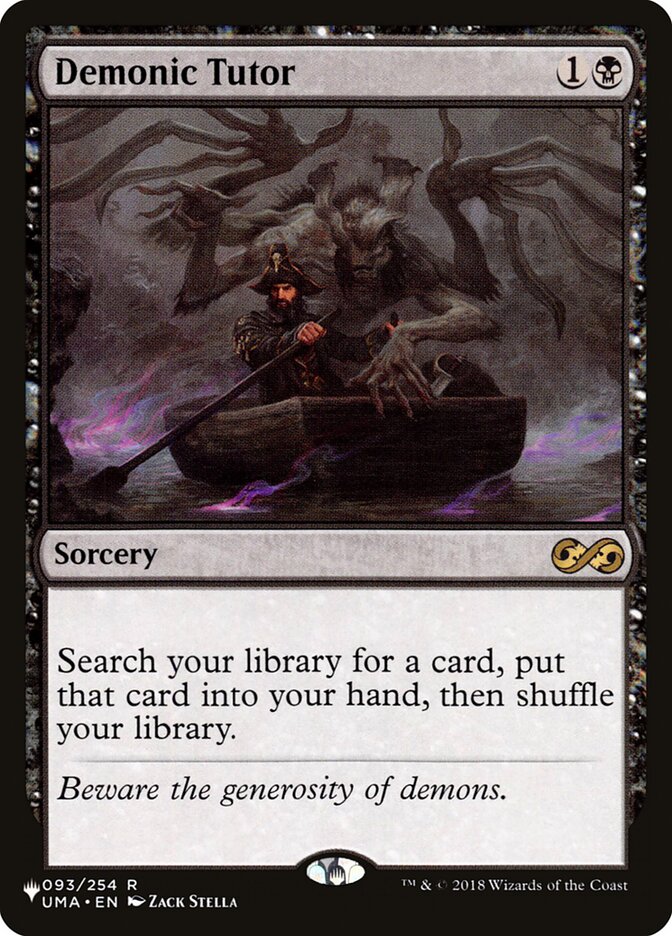 Demonic Tutor [The List] | Jomio and Rueliete's Cards and Comics