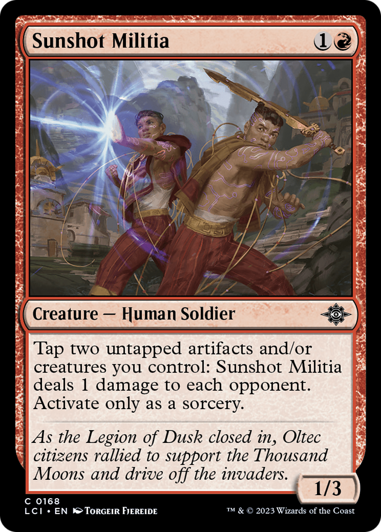 Sunshot Militia [The Lost Caverns of Ixalan] | Jomio and Rueliete's Cards and Comics