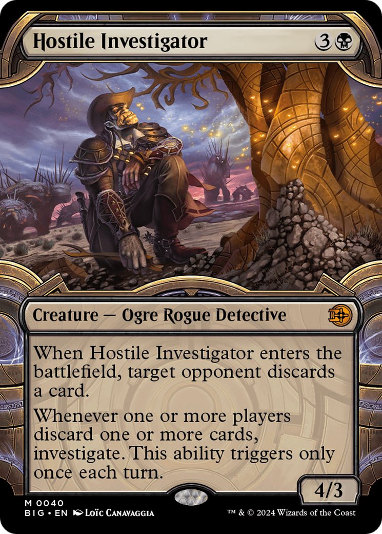 Hostile Investigator (Showcase) [Outlaws of Thunder Junction: The Big Score] | Jomio and Rueliete's Cards and Comics