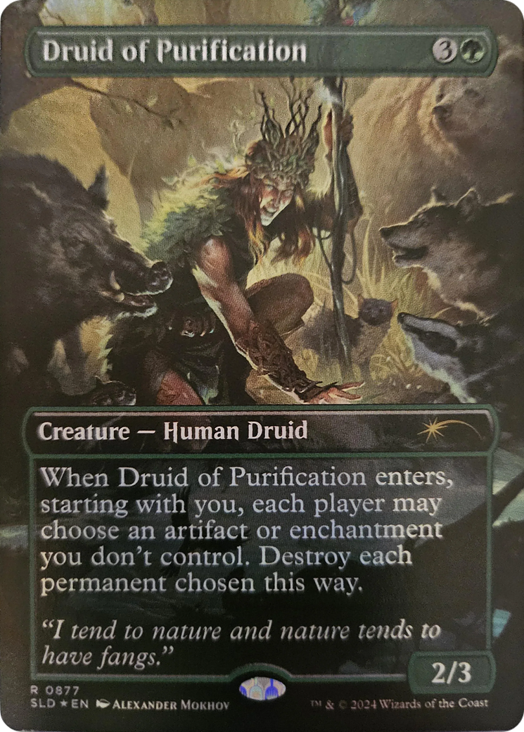 Druid of Purification (Rainbow Foil) [Secret Lair Drop Series] | Jomio and Rueliete's Cards and Comics